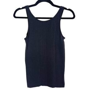 Lululemon Womens 2 Black Ribbed Scoop Back Tank Top Workout Seamless Yoga Run